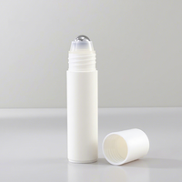 Flacon de Voyage Portable pour Parfum et Crème Contour des Yeux avec Bille de Massage et Sous-Bouteille en Plastique PP