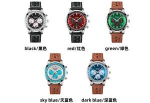 AOCASDIY jam tangan bisnis pria, arloji pesona mewah terbatas modis tahan air konografi kulit - Product Image 5