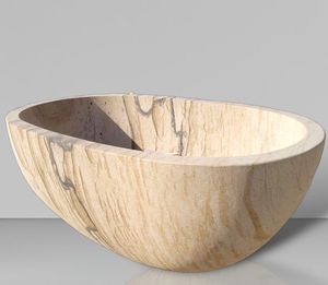 Baignoire en marbre et granit noir de haute qualité du meilleur fournisseur Baignoire de trempage en acrylique moderne autoportante Surface solide naturelle unique - Product Image 2