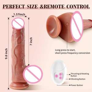 <span class=keywords><strong>Dildo</strong></span> Grande para Hombre XL de Silicona Enorme y Realista con Control Remoto, Vibrador de <span class=keywords><strong>Dildo</strong></span> Grande para Mujer, Juguetes Sexuales con Arnés y Empuje - Product Image 2