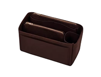 Sac de maquillage classique en feutre beige, pochette de voyage pour articles de toilette, organiseur de rangement en tissu au design classique pour le salon