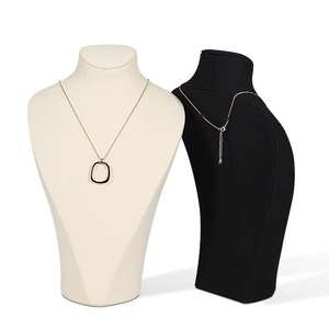 JINSKY New Design Microfiber Necklace Display Frame Head <b>Jewelry</b> Rack Display Frame Portrait Model Neck - Product Image 3