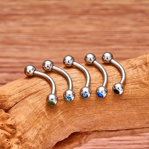 Anneaux de Sourcils en Titane ASTM F136 à Filetage Externe, Labrets, Piercings pour Cartilage d'Oreille, Hélix, <span class=keywords><strong>Prince</strong></span> <span class=keywords><strong>Albert</strong></span>, Piercings à Gemmes Colorées, Bijoux de Corps - Product Image 6