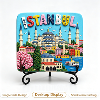 Maßgefertigte 3D-Harz-Plakette Desktop-Ornament Istanbul Stadt Türkei Reise-Souvenir Tischdekoration ODM OEM