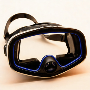 Diving Mask Silicone <b>Large</b> <b>Frame</b> Anti Fog Adjustable Adult Snorkeling Mask Tempered Glass One Window Lightweight Durable - Product Image 1