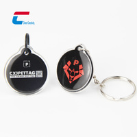 Kosten günstiges Vollkanten-Epoxidharz NTAG 213 215 216 NFC-Hunde marke Haustier-Identifikation halsband QR-Code-Tier marke mit benutzer definiertem Druck