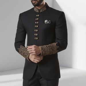 NEW---INDO-WESTERN--MEN ROBE AVEC BELLE Broderie ZARDOZI pour la Partie et DE MARIAGE Robe @ 2022 - Product Image 3