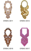 Col en dentelle brodée 3D florale africaine, appliques et patchs traditionnels pour Kaftan/Agbada, à thermocoller pour vêtements