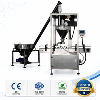 Machine de remplissage automatique de poudre à tête unique en acier inoxydable 304, conception sans poussière pour pots de poudre cosmétique et de talc