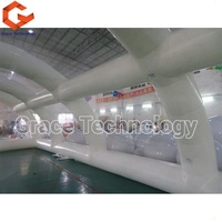 Dôme de piscine gonflable transparent, couverture de piscine imperméable pour l'extérieur