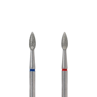 Fraise à ongles diamantée en forme de larme exquise 2.6x7.0 pour cuticules, manucure russe, fraises rondes pour ponceuse électrique, éliminateur de peaux mortes, fraise diamantée pour ongles