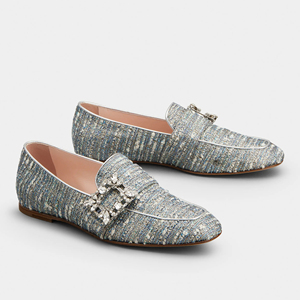 New Fashion Branded Customized Color with Crystal Decoration Slip-on Casual <b>Flats</b> Office Party Women Loafers Shoes - Product Image 1