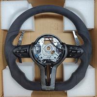 Volant sport M personnalisé à fond plat entièrement en daim pour BMW F01 F10 F15 F20 F22 F30 F31 F32 F33 F34 F35 F36 F80 F90