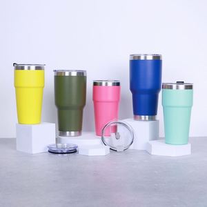 Best Sellers on 2024 20oz 30oz Powder Coated <b>Double</b> <b>Wall</b> Stainless Steel Coffee <b>Mugs</b> with Lid - Product Image 1