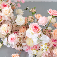 Frühlings-Blumen-Tischläufer nach Maß für Hochzeiten – Künstliche lange Blumenreihen als Dekoration