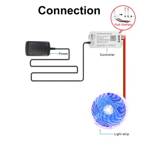 Werkseitige Fernbedienung RF 2.4G Smart Life WIFI Tuya DC12 24-V-CCT-Steuerung LED-Steuerung für LED-Streifen