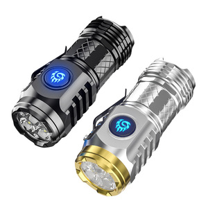 S60 Silver Three Eyed Monster Flashlight 500mAh Rechargeable LED White Light For Night Fishing Patrol Outdoor Use - Product Image 1