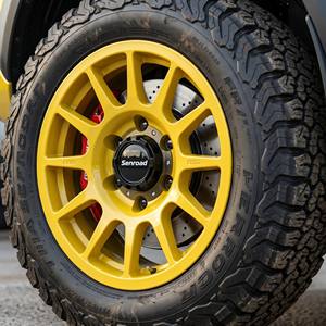 ล้อแม็กซ์ SRD สีเหลืองเงา สำหรับออฟโรด ขนาด 17x8.5 6x139.7 15-20 นิ้ว สำหรับรถยนต์ Toyota LC70 Hilux Isuzu D-MAX Nissan Patrol Mitsubishi - Product Image 1