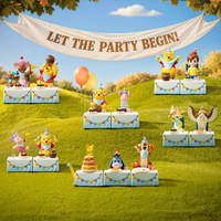 POP MART Winnie l'Ourson Série Let's Party Boîte Mystère Jouets Originaux Sac Surprise Figurine Anime Ornement