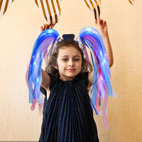 Serre-tête lumineux LED Halloween : Perruque Dreadlock Noodle clignotante pour le plaisir (14 ans et plus)