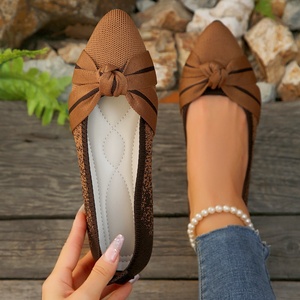 Mocassins Plats et Ballerines <span class=keywords><strong>Femme</strong></span> Grande <span class=keywords><strong>Taille</strong></span> à Logo Personnalisé, Multicolores, Faciles à Enfiler, Tendance Décontractée, Bout Pointu - Product Image 4