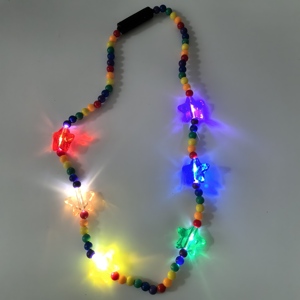 Collana LED con Perline Arcobaleno all'Ingrosso - Realizzata in Materiale ABS Luminoso e Sicuro, Ideale per Feste e Occasioni Speciali - Product Image 2