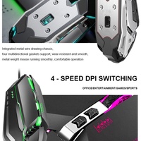 Ratón Óptico para Juegos Bajeal G7 con Cable USB 7D 4800DPI Ajustable con Retroiluminación RGB, Botones Programables, Diseño Ergonómico para Ambas Manos, ABS