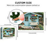 Puzzle Jigsaw Rumah Cetak Kustom OEM dengan Cetak Dua Sisi 1000 Potongan untuk Dewasa
