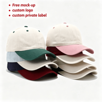 Casquette de baseball personnalisée 6 panneaux en coton color block, protection UV, visière souple courbée, style vintage, pour couple, effet amincissant pour le visage, pour hommes et femmes