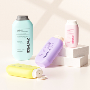 Tùy Chỉnh Bóp Rỗng Kem Dưỡng Da Chai Bao Bì Với Flip Cap 100Ml 200Ml 400Ml HDPE Nhựa Độc Đáo Chai Dầu Gội Đầu - Product Image 2