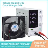 Alimentation CC variable intelligente 30V 5A pour réparation de téléphones, source d'alimentation de laboratoire à commutation 4 chiffres avec USB et mémoire de coupure de courant
