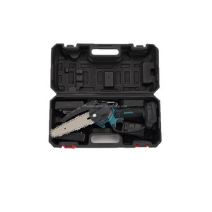 Mini tronçonneuse électrique à poignée supérieure 6 pouces 21V 2 batteries 3000mAh Moteur 800W pour travail rapide, coupe de branches sans fil, camping, OEM - Product Image 6