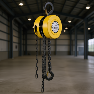 Polipasto Manual de Cadena, Capacidad de 1 Tonelada, Elevación de 15 Pies, Acero Industrial, Operación Manual, Color Amarillo - Product Image 2