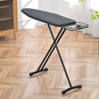 Table à repasser pliable à hauteur réglable avec housse épaissie anti-brûlure, type sur pied en métal