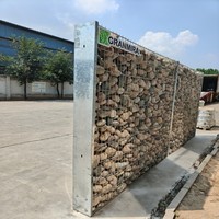 Mur de soutènement en gabions en acier galvanisé, clôture de sécurité, treillis soudé rempli de pierres pour usage extérieur