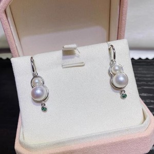 Accessoires en perles DIY 22567, argent S925, support vide pour boucles d'oreilles, double perle, bijoux en or 18 carats, clip d'oreille avec perles de 5 à 8 mm - Product Image 4