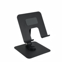 Support de tablette réglable en acier au carbone personnalisé avec angle de vision rotatif à 360°, design ergonomique de bureau à 180°, portable