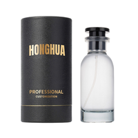 Vente en gros de flacons de parfum en verre rose de 80 ml avec mécanisme de pulvérisation anti-fuite et boîte cadeau personnalisée