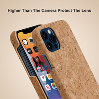 Étui de téléphone portable en bois de liège biodégradable, écologique, résistant aux chocs, avec logo personnalisé pour iPhone 16 15 14 13 12 11 XR Pro Max