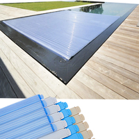 Neue Erfindung passt hochwertige elektrische Schwimmbad abdeckung aus hartem Polycarbonat mit 12-V-Motor an