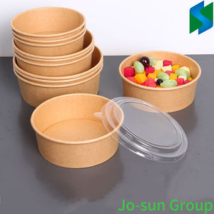 Cuenco de papel para manualidades de grado alimenticio, cuenco de sopa de forma redonda con compostable para <span class=keywords><strong>sushi</strong></span>, aperitivos, galletas, pan, uso artesanal - Product Image 2