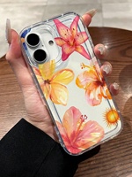 Coque de téléphone en TPU motif floral Lys style vacances pour iPhone 17 Air 16 15 14 Pro Max – Personnalisable