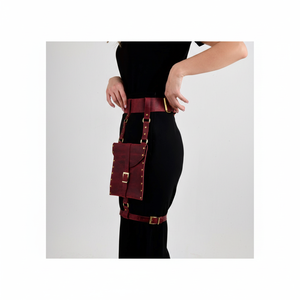 Sac de jambe en cuir-Sac de cavalier en cuir-Sac de hanche-Cuisse-Sac de jambe de motard - Product Image 1