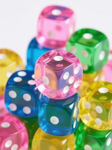 Dés transparents à coins arrondis de 25 mm, pièces de jeu de table multicolores, shaker écologique, dés en acrylique cristallin - Product Image 2
