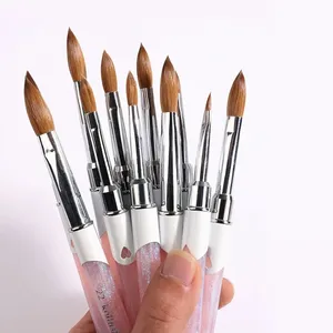 1PCS Gradient Kolinsky Acrylic Nail <b>Brush</b> Pure Nail <b>Brushes</b> For Acrylic Application Professional Pure Sable Nail Art <b>Brush</b> Set - Product Image 6