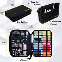 Kits de couture de bricolage multifonctions pour quilting à la main, couture et broderie emballés dans un sac pour la maison et les voyages