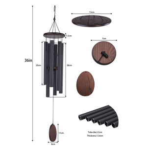 ท่ออลูมิเนียม36in HF พร้อมกระดิ่งลมแบบคลาสสิกจากไม้ด้านบนและสวน - Product Image 2