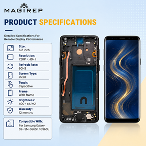 MAGIREP Schermo LCD Incell di Ricambio da 6,2 Pollici per Samsung <span class=keywords><strong>Galaxy</strong></span> <span class=keywords><strong>S9</strong></span> <span class=keywords><strong>Plus</strong></span> G965 con Cornice, Garanzia 1 Anno, Prezzo di Fabbrica, OEM all'Ingrosso - Product Image 2