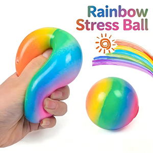 Balle Squishy Changeante de Couleur, Douce et à Remontée Lente, Anti-Stress Sensoriel pour Filles, Garçons, Enfants, Adultes, Bureau - Product Image 2