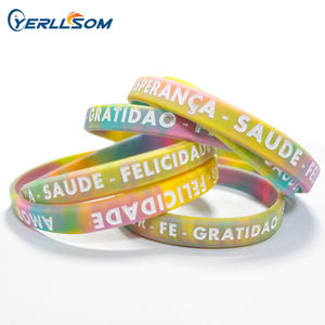 Bracelet en silicone personnalisé avec logo, tendance, durable, écologique, non toxique, vente en gros, bracelet imprimé, bracelet de sport extensible - Product Image 5